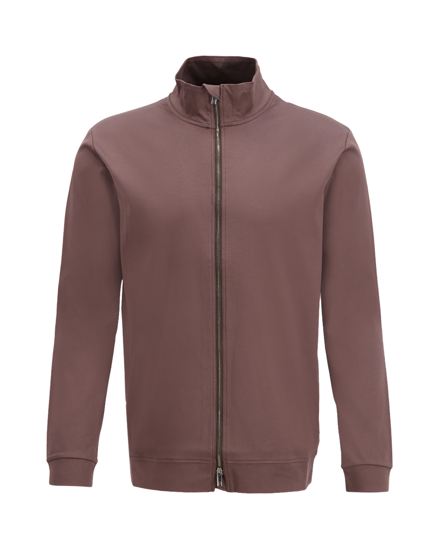 Valenza Supima Zip Through Sweater DONKERBRUIN 1