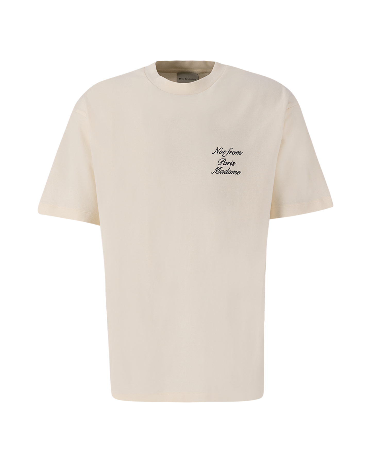 Drole de Monsieur Le T-Shirt Slogan Cursive CREAM 2
