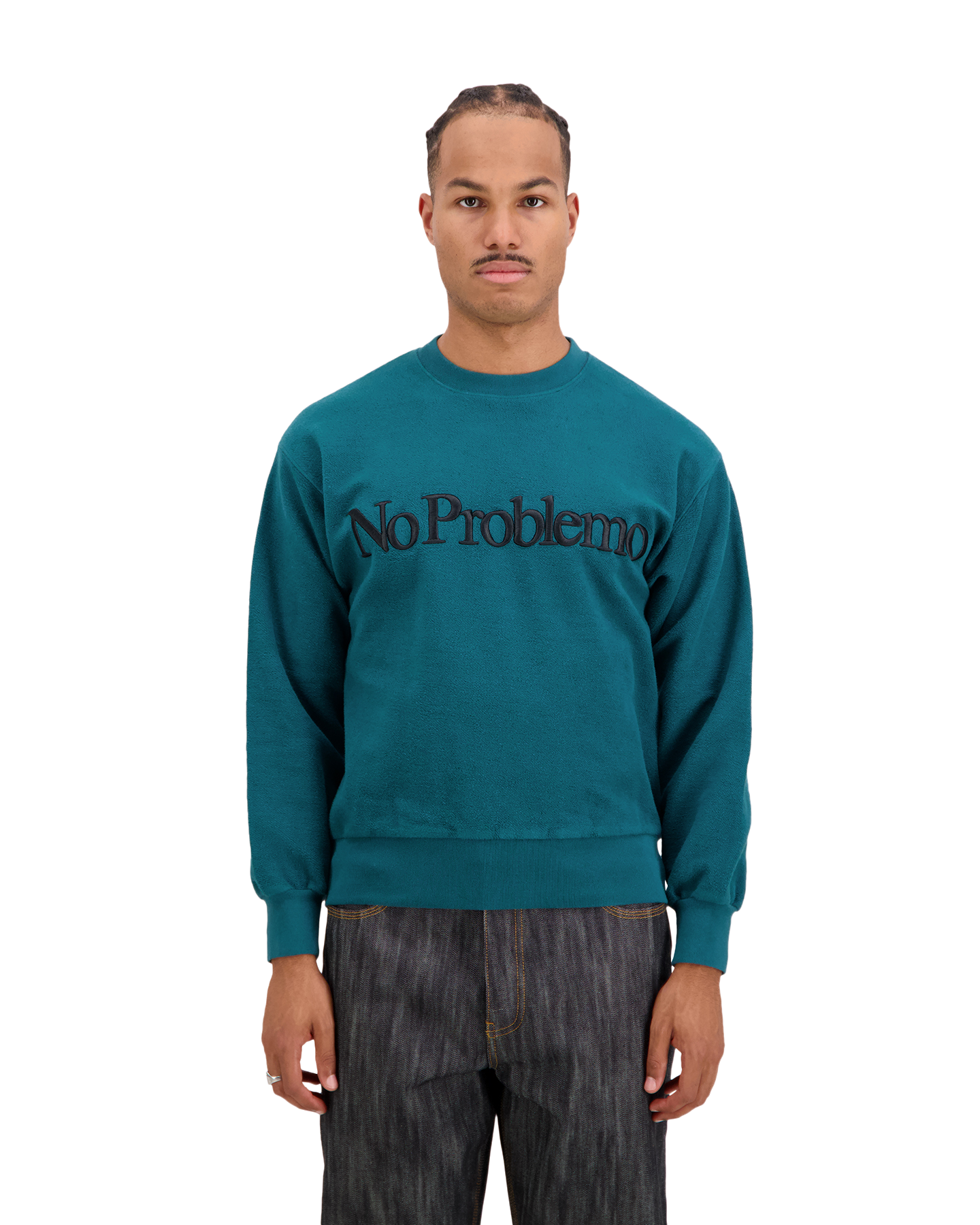No Problemo Reverse Fleece Sweatshirt GROEN 3