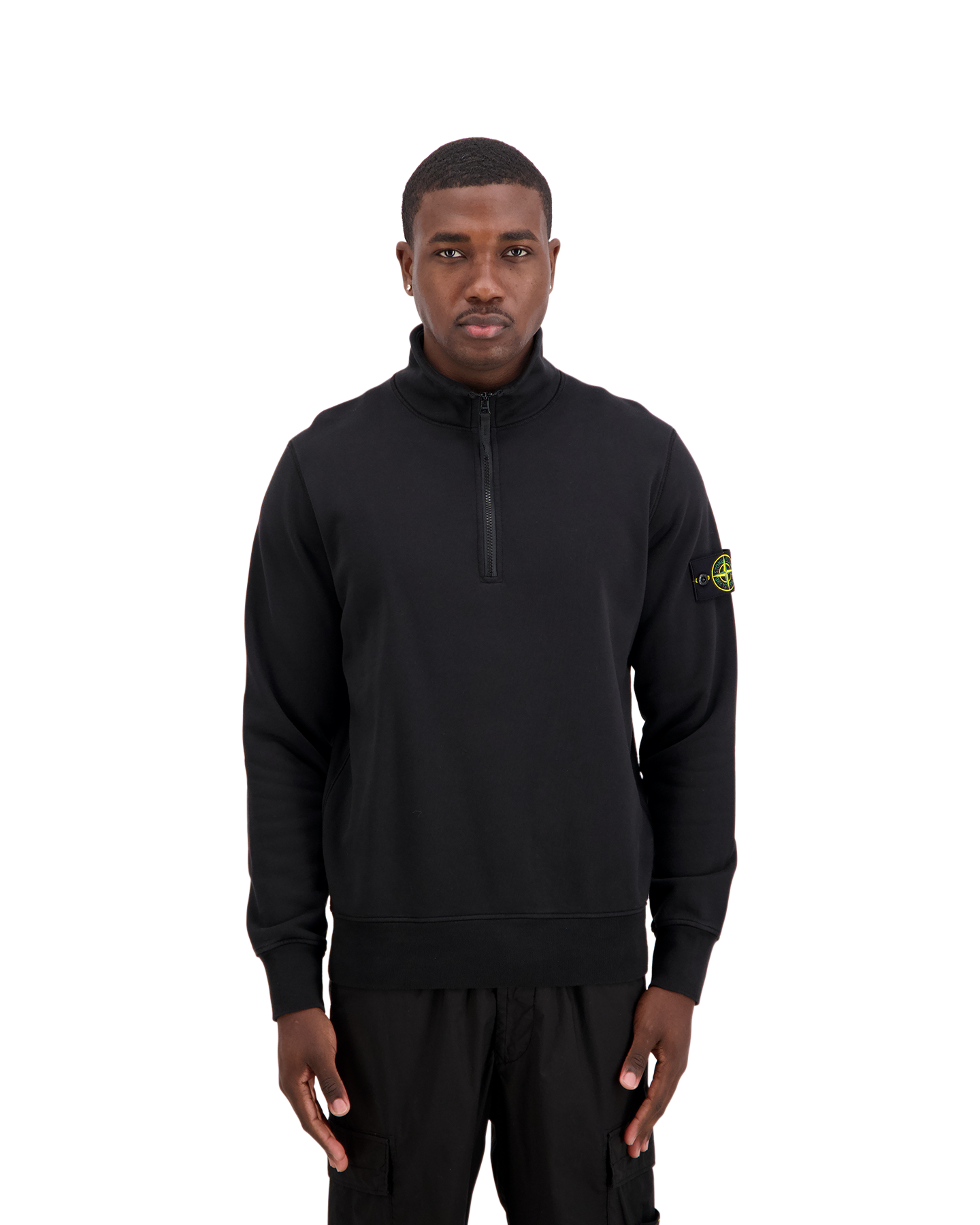 Stone Island S0051 Half Zip Sweater ZWART 4