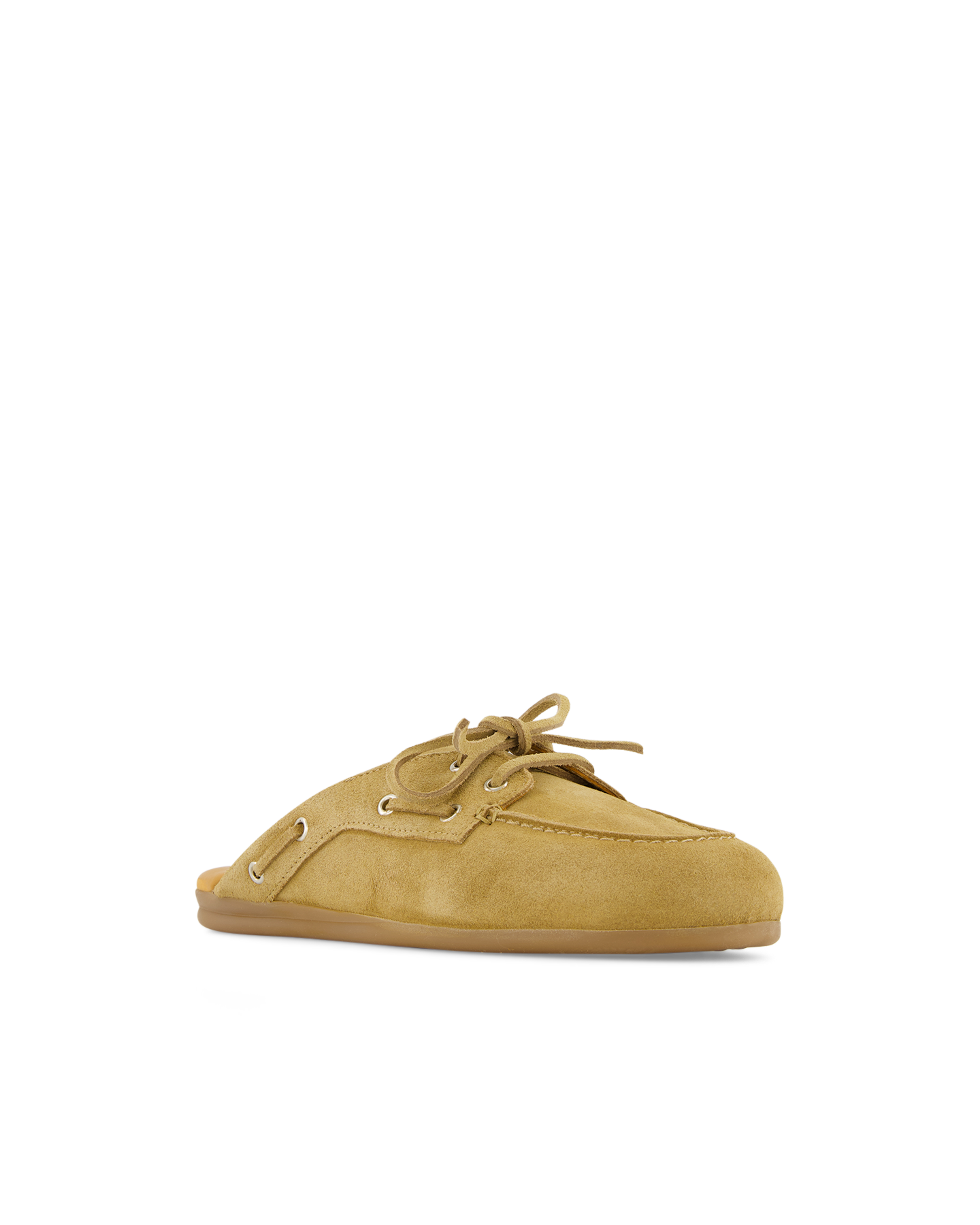 Posa Boat Loafer Mule - Suede BEIGE 2