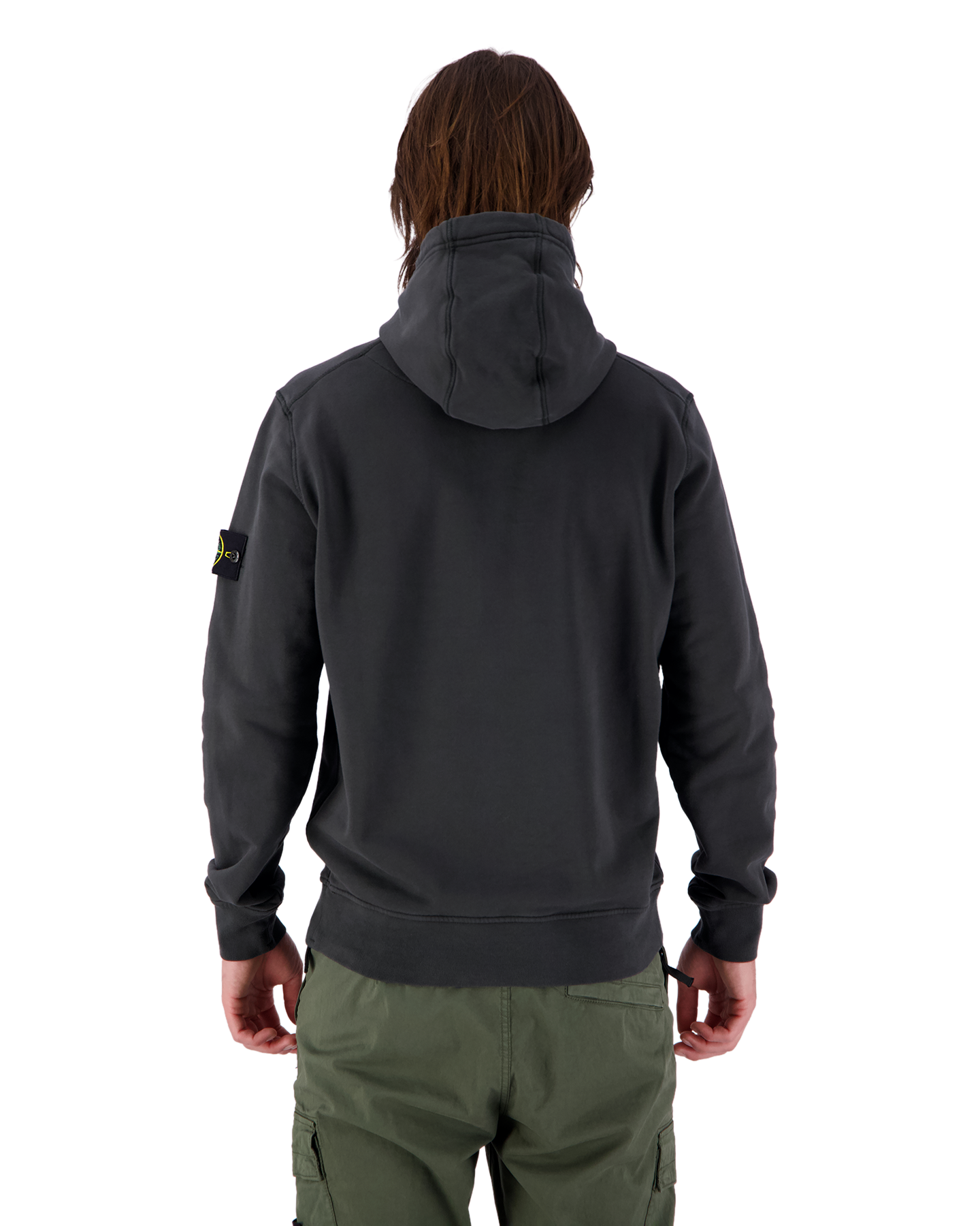 Stone Island 64151 Cotton Fleece Hooded Sweatshirt GRIJS 6