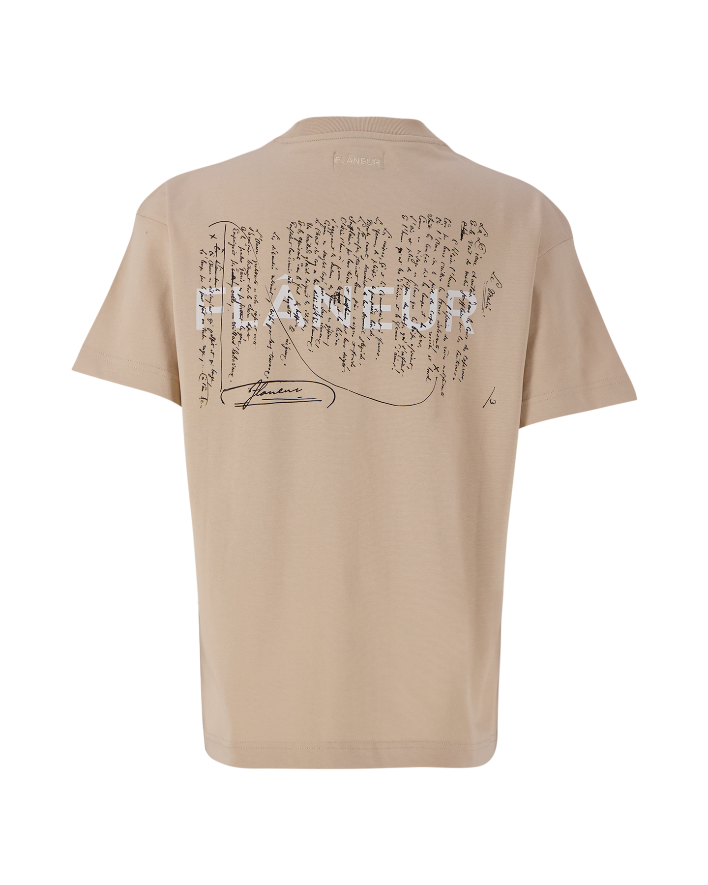 Flaneur Letter T-Shirt BEIGE 1