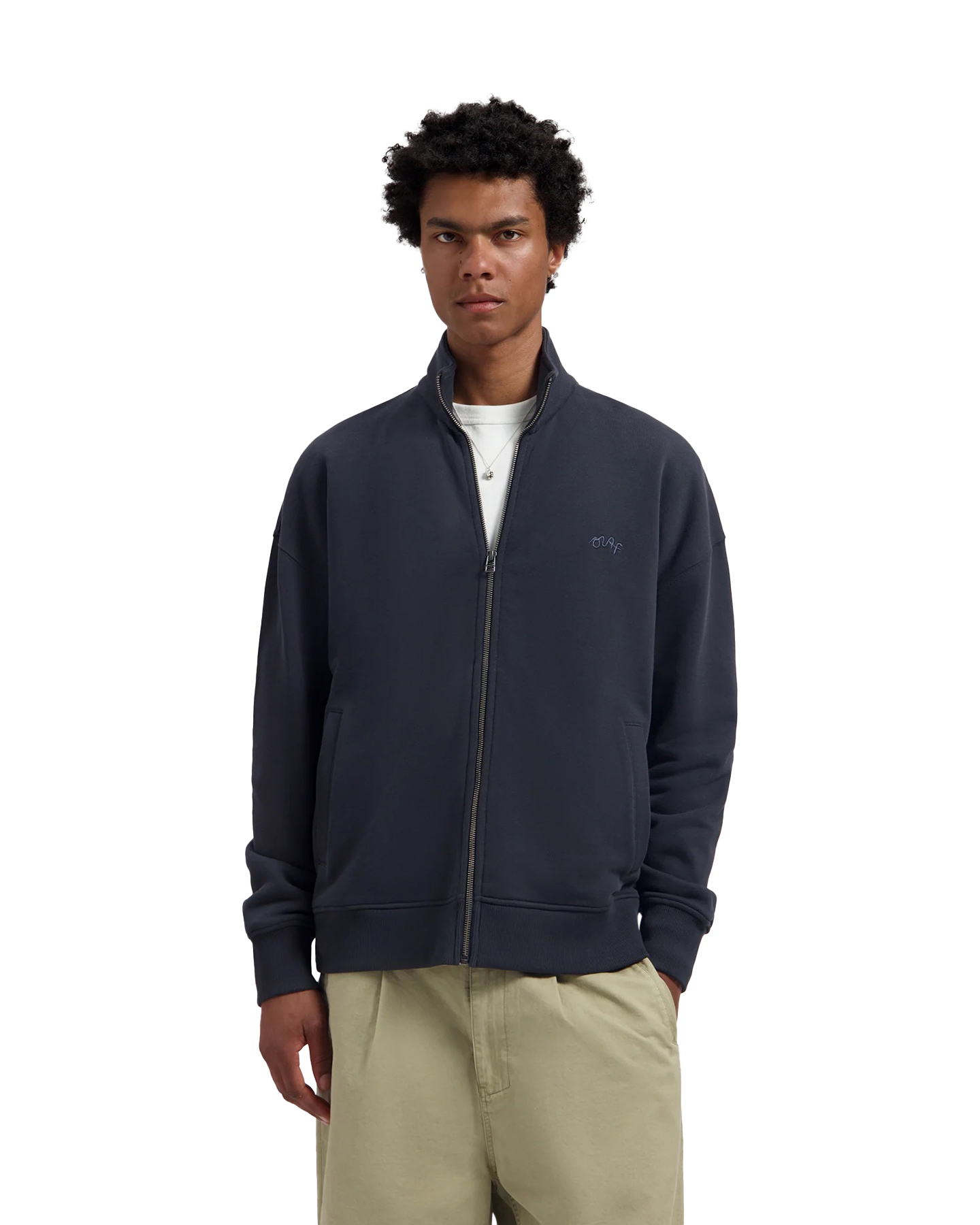 OLAF Signature Logo Zip Mockneck ZWART 3