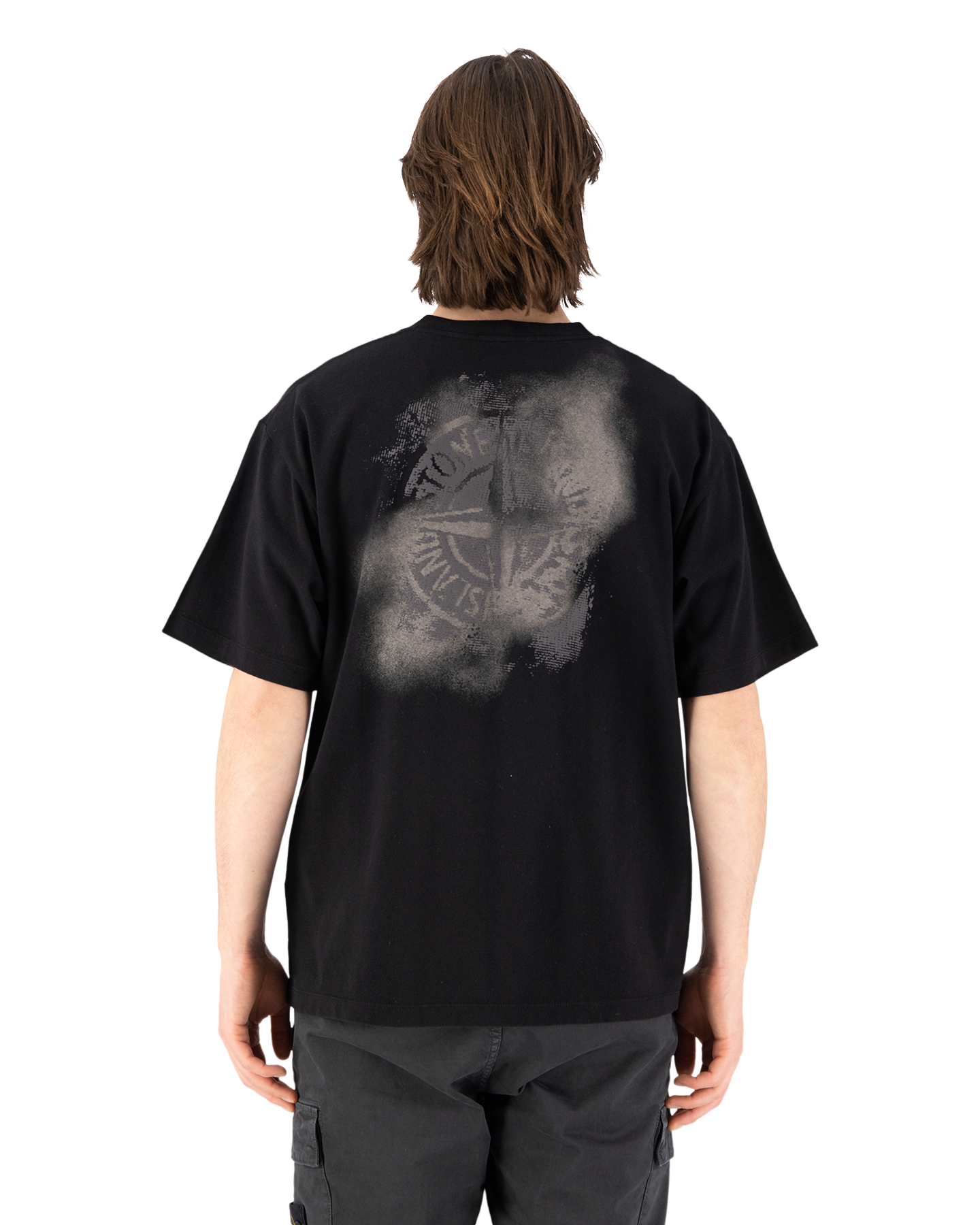 Stone Island 2RCE6 Cotton Jersey Backprint T-Shirt BLACK 5