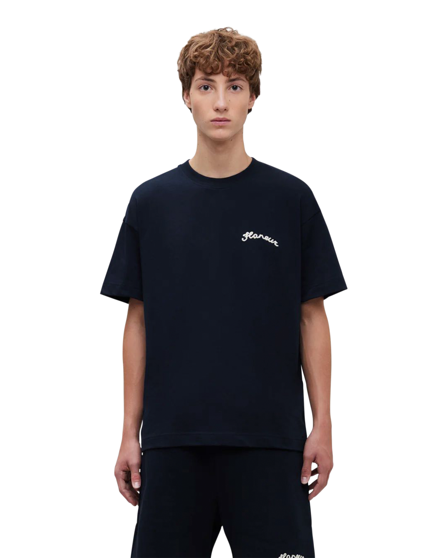 Flaneur Signature T-Shirt DONKERBLAUW 3