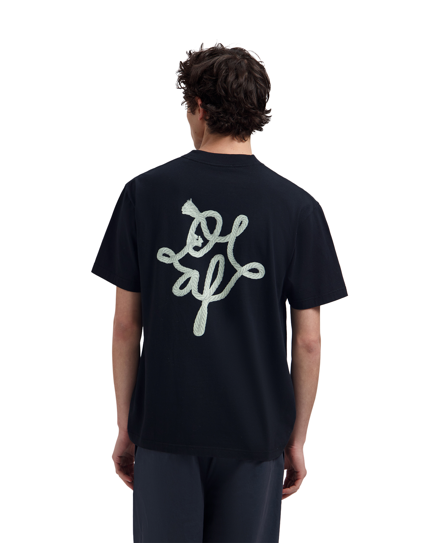 OLAF Lasso Monogram Tee ZWART 3