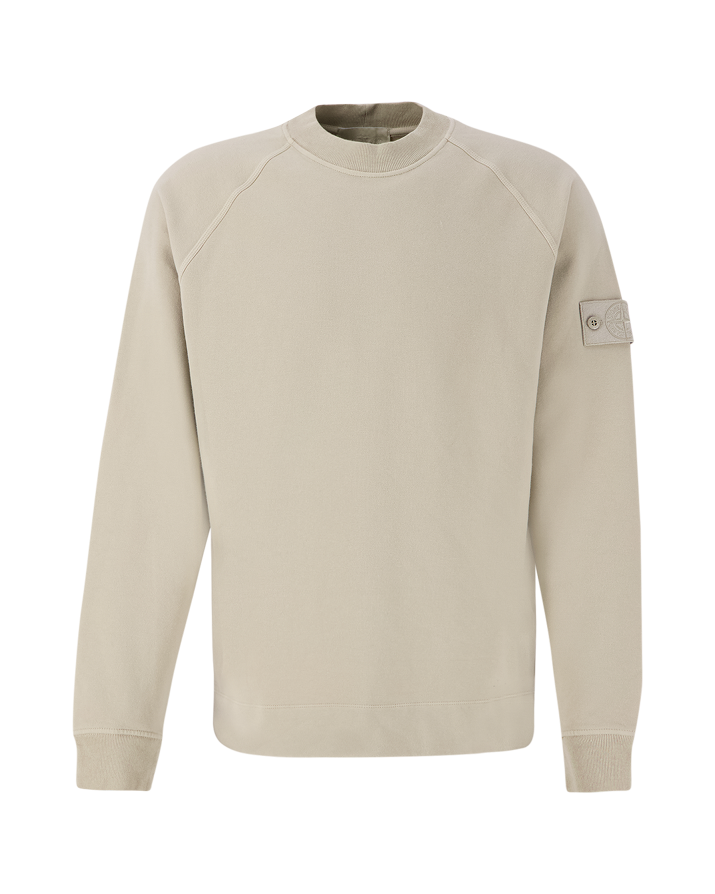 Stone Island 628F7 Cotton Garment Dyed Ghost Piece Crewneck Sweatshirt BEIGE 1