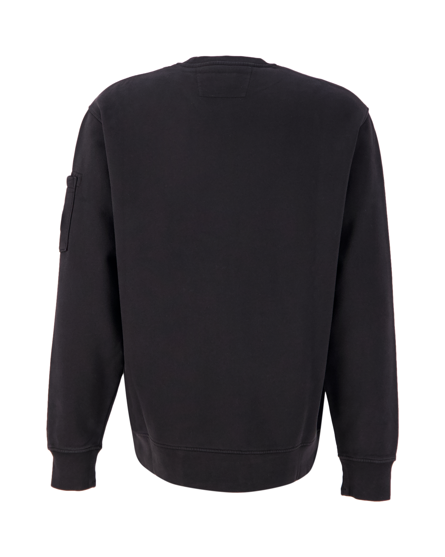 C.P. Company Brushed And Emerized Diagonal Fleece Lens Crew Neck Sweatshirt ZWART 2