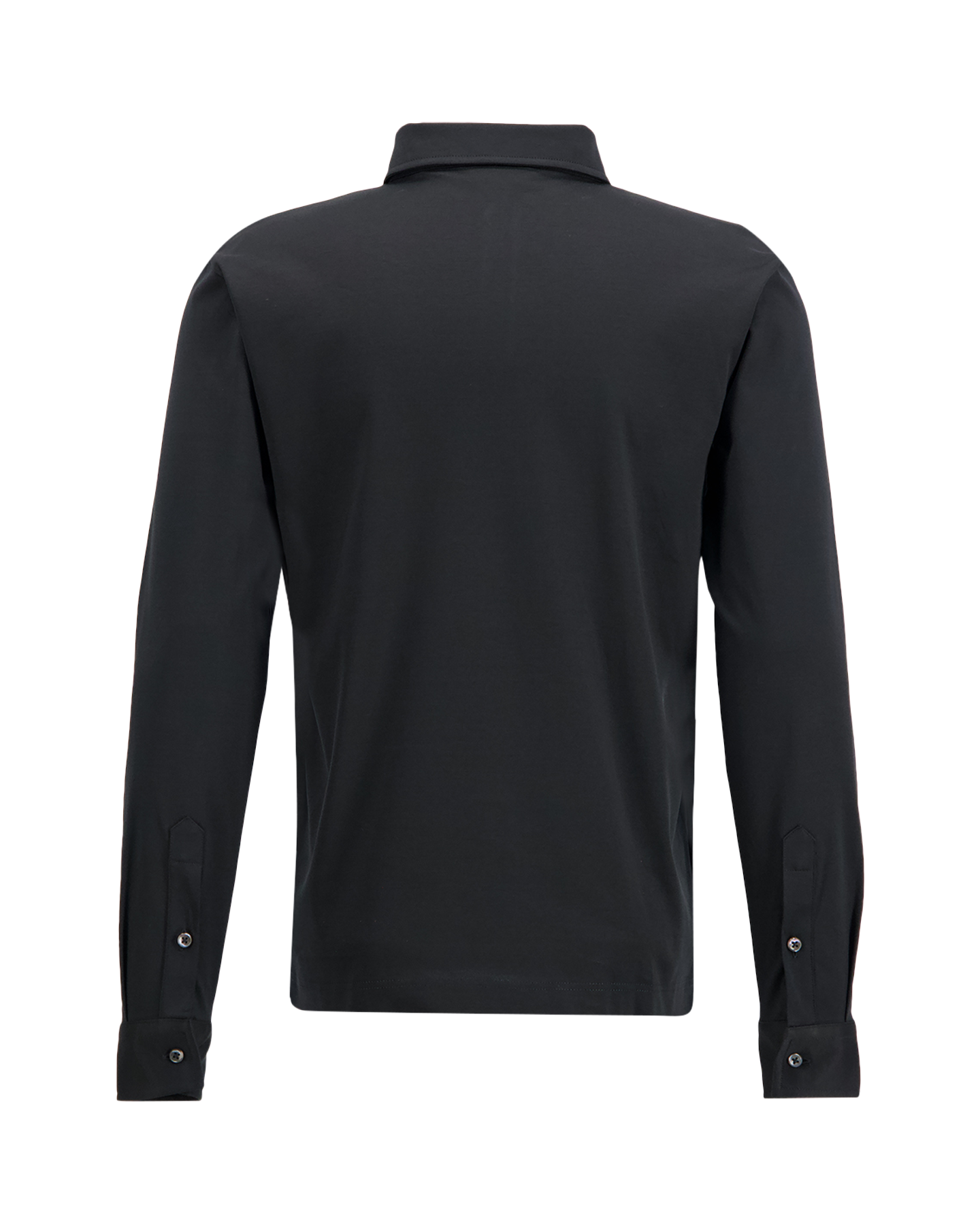Valenza Supima Polo Zip Collar L/S ZWART 2