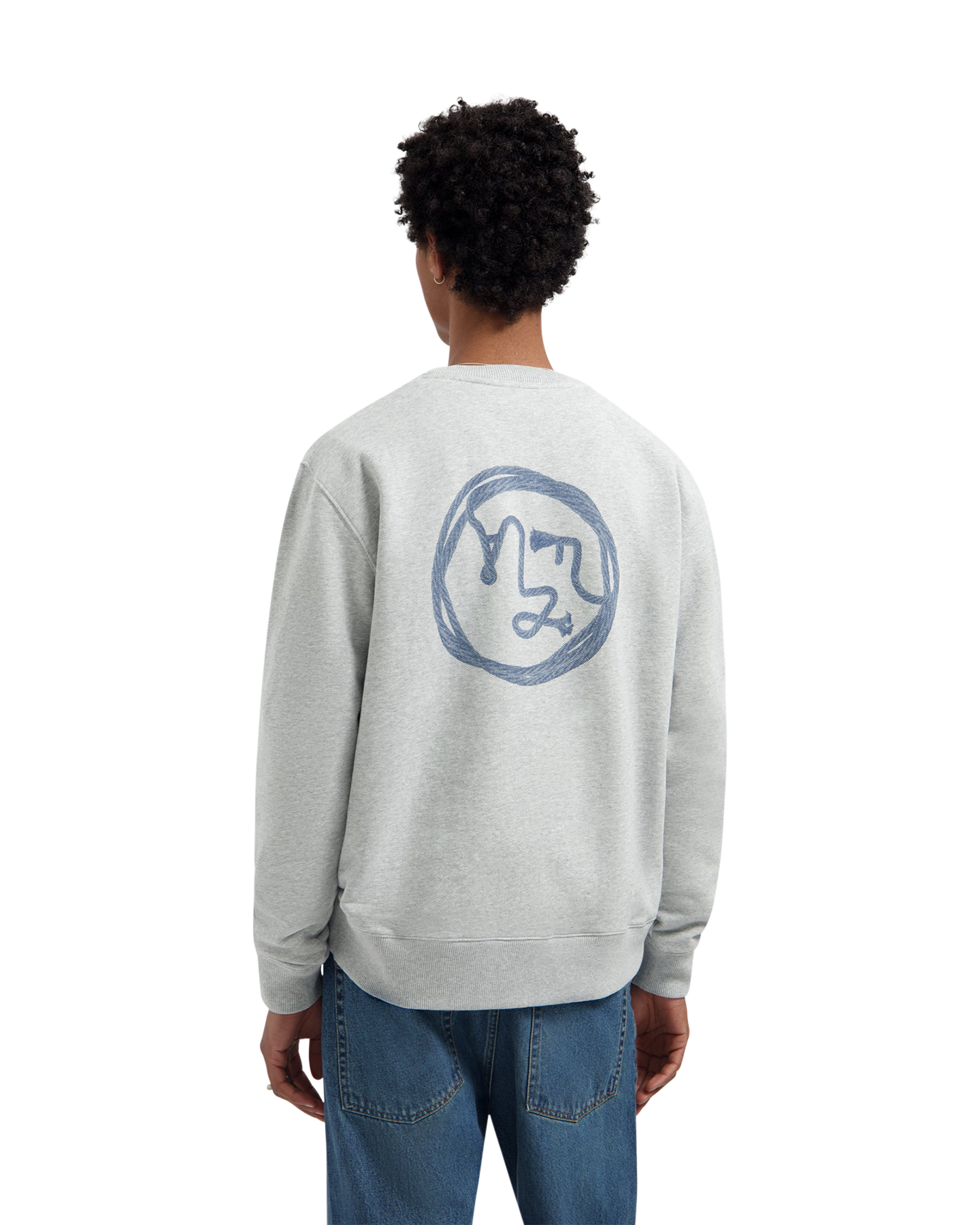 OLAF Lasso Face Crewneck GRIJS 3