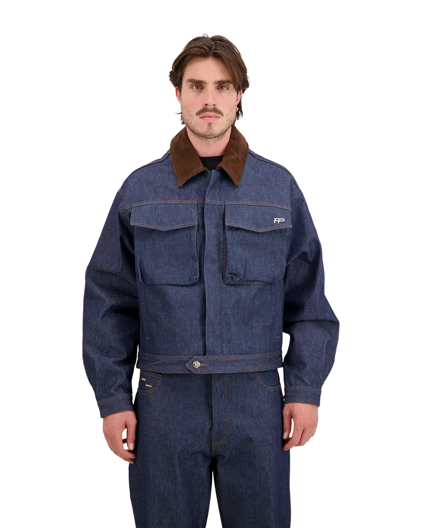 Filling Pieces Denim Jacket Raw DONKERBLAUW 4