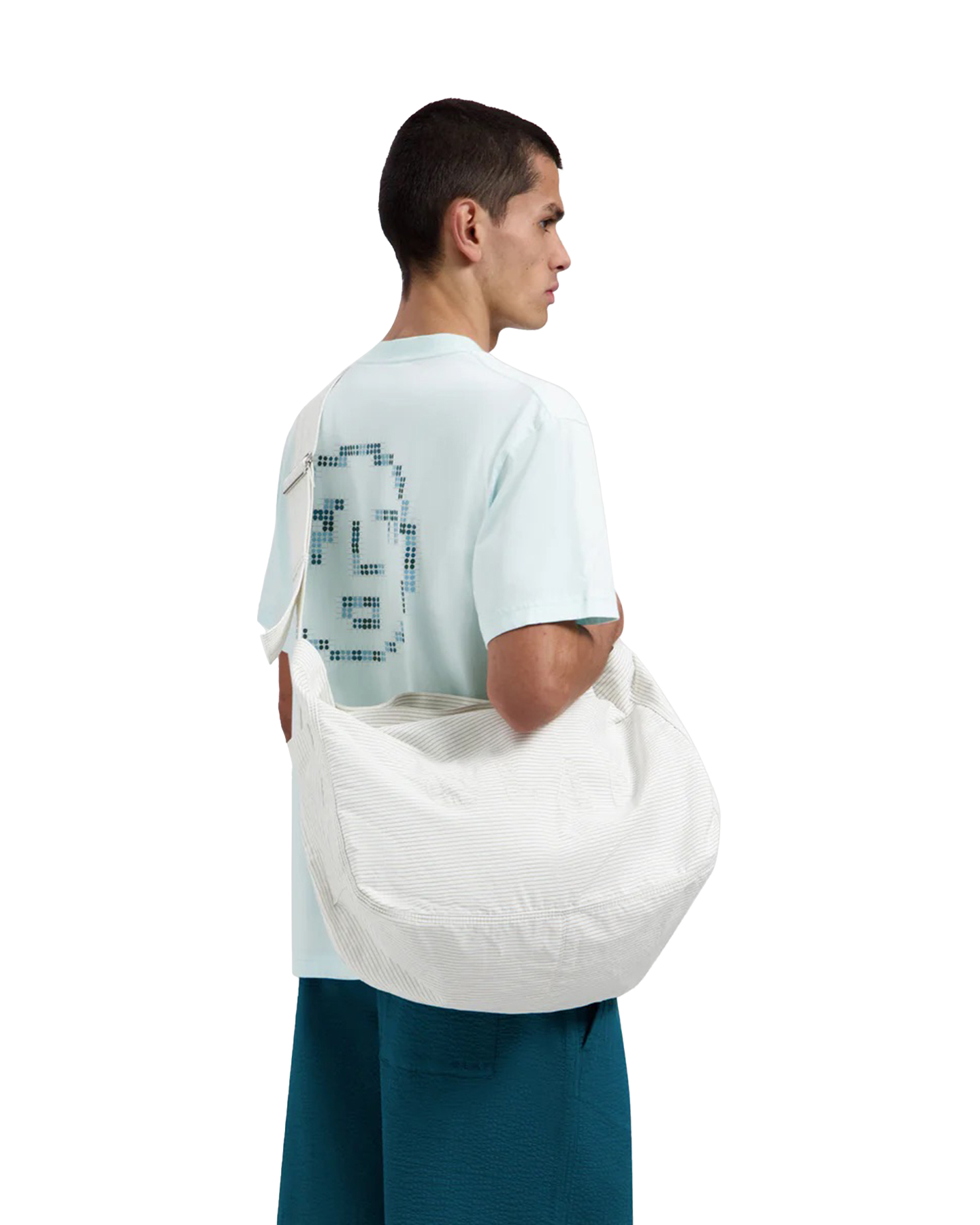 OLAF Stripe Newspaper Bag WIT 4