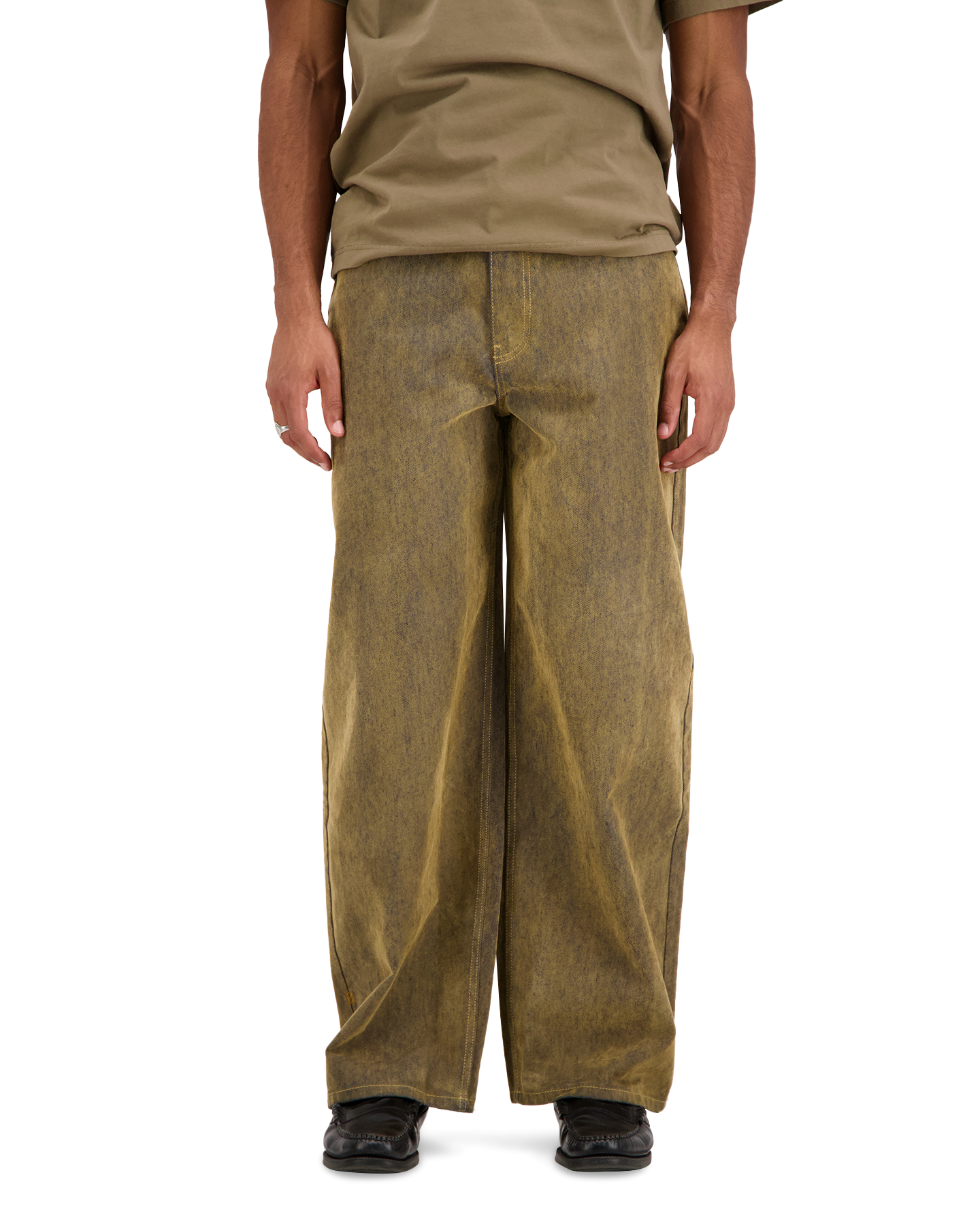 Daily Paper Velvet Shield Oversized Jeans Bruin | Coef
